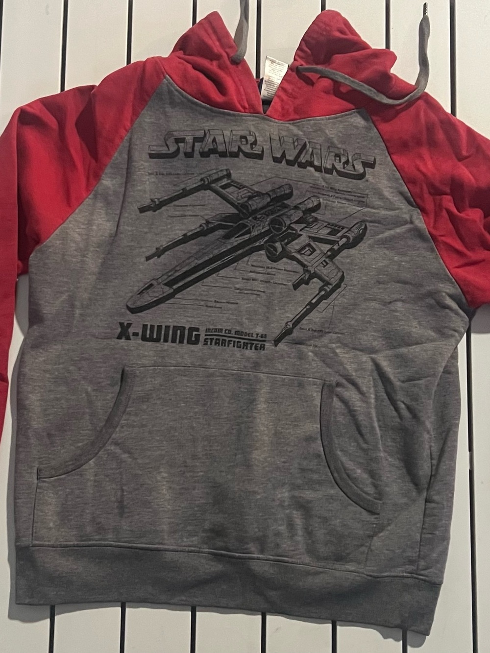 Star Wars Gray & Red X-Wing Hooded Sweatshirt